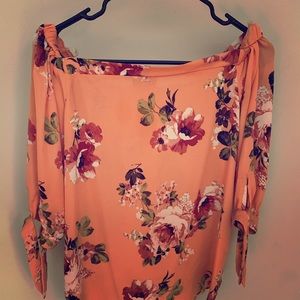 Off the shoulder floral top